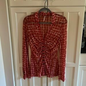 Free People button up top